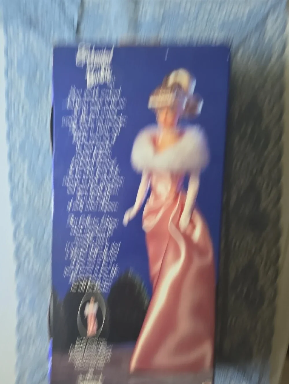 Barbie Pink Satin Evening Gown Doll with White Faux Fur